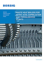 Waste Heat Boilers for Nitric Acid, Caprolactam and Formaldehyde Plants